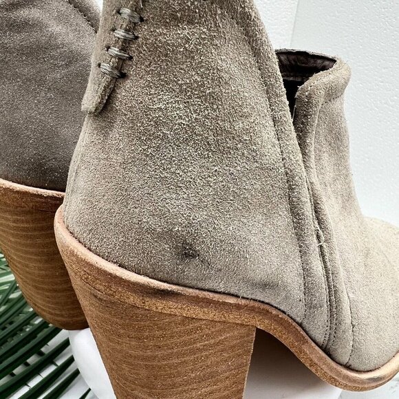 Jeffrey Campbell Cromwell Size 6.5 Suede Grey Cut Out Western Ankle Cutout Boot - Picture 6 of 14
